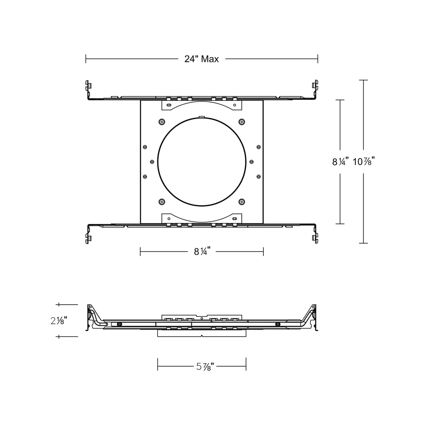 Aether Atomic Frame-In Kit - line drawing.