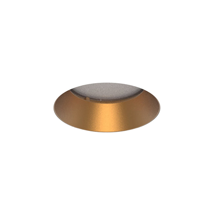 Aether Atomic Round Downlight Recessed Light in Gold.