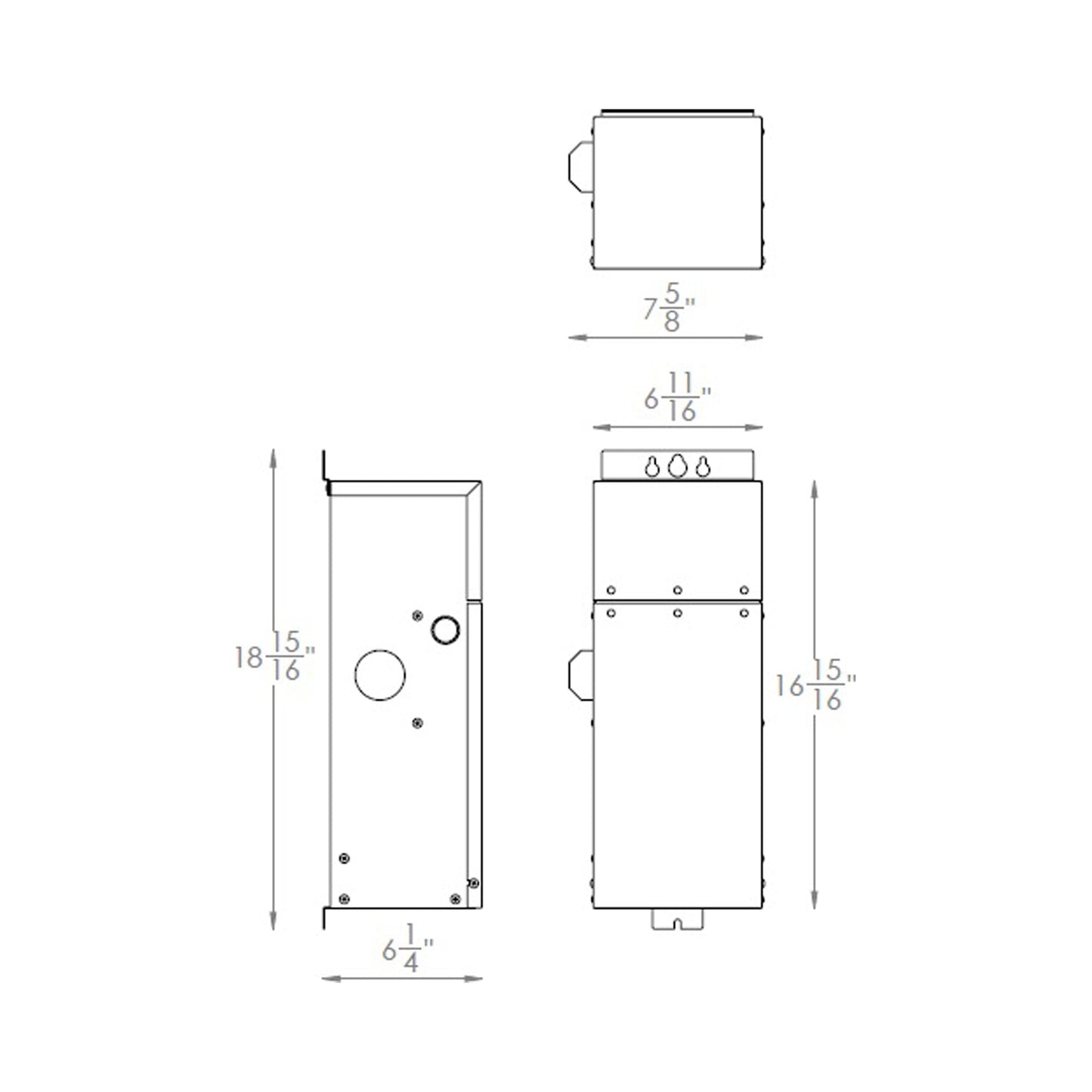 Colorscaping Landscape Multi-Tap Magnetic Transformer - line drawing.