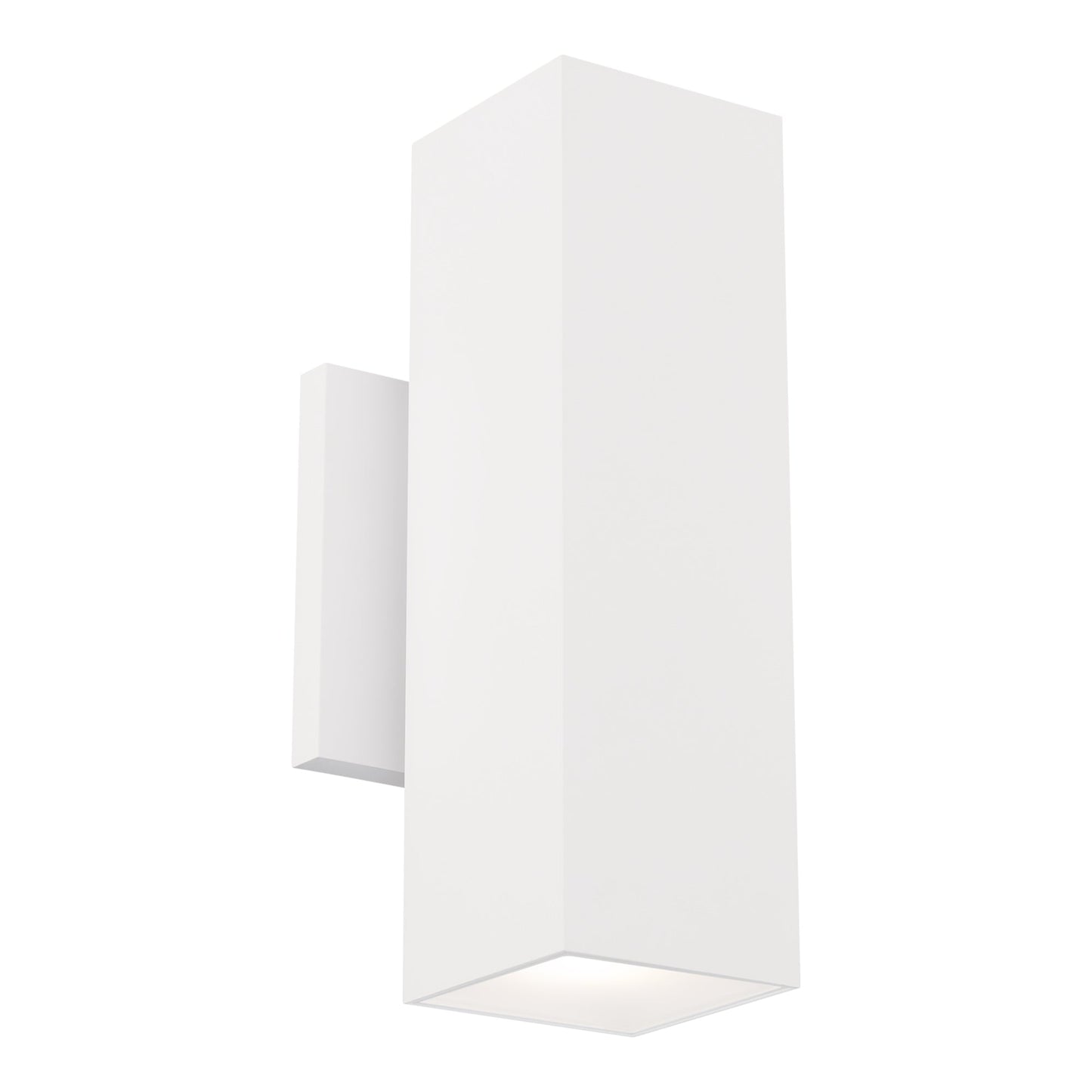 Cubix Outdoor LED Wall Light in White (Up & Down Light).