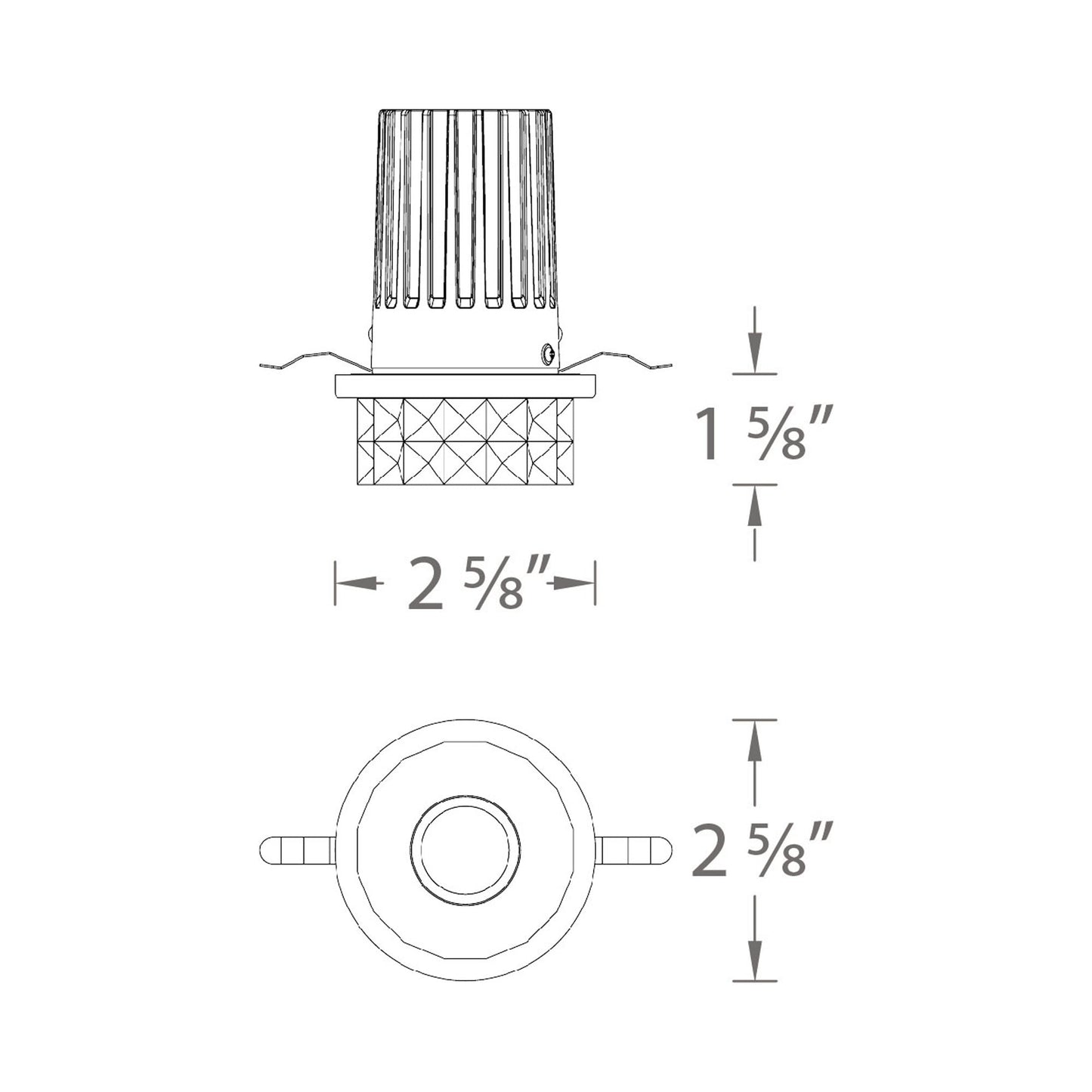 Elipse Ikon LED Decorative Recessed Trim - line drawing.