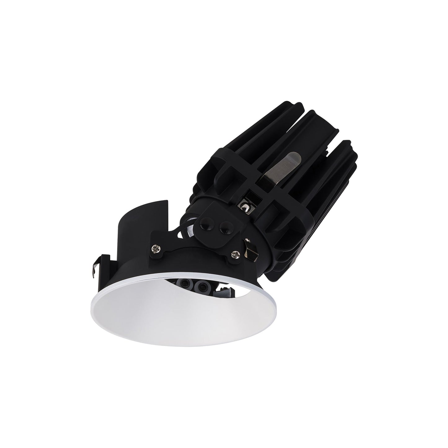 FQ 4" Round Adjustable LED Recessed Light in White (Adjustable Trimless).