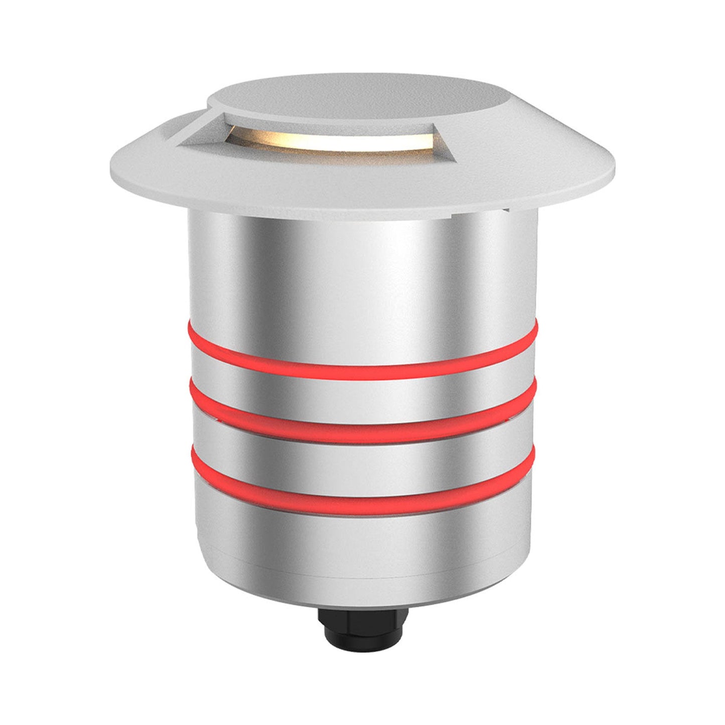 Indicator Round Single Directional Outdoor LED Inground Light in White.