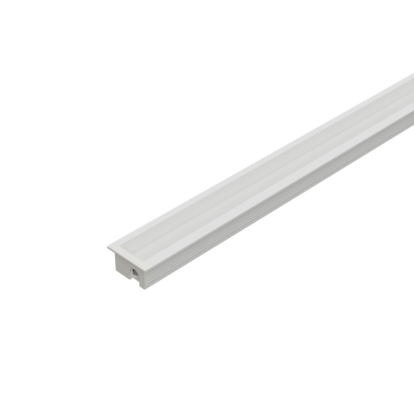 InvisiLED Angled Recessed Channel in White.