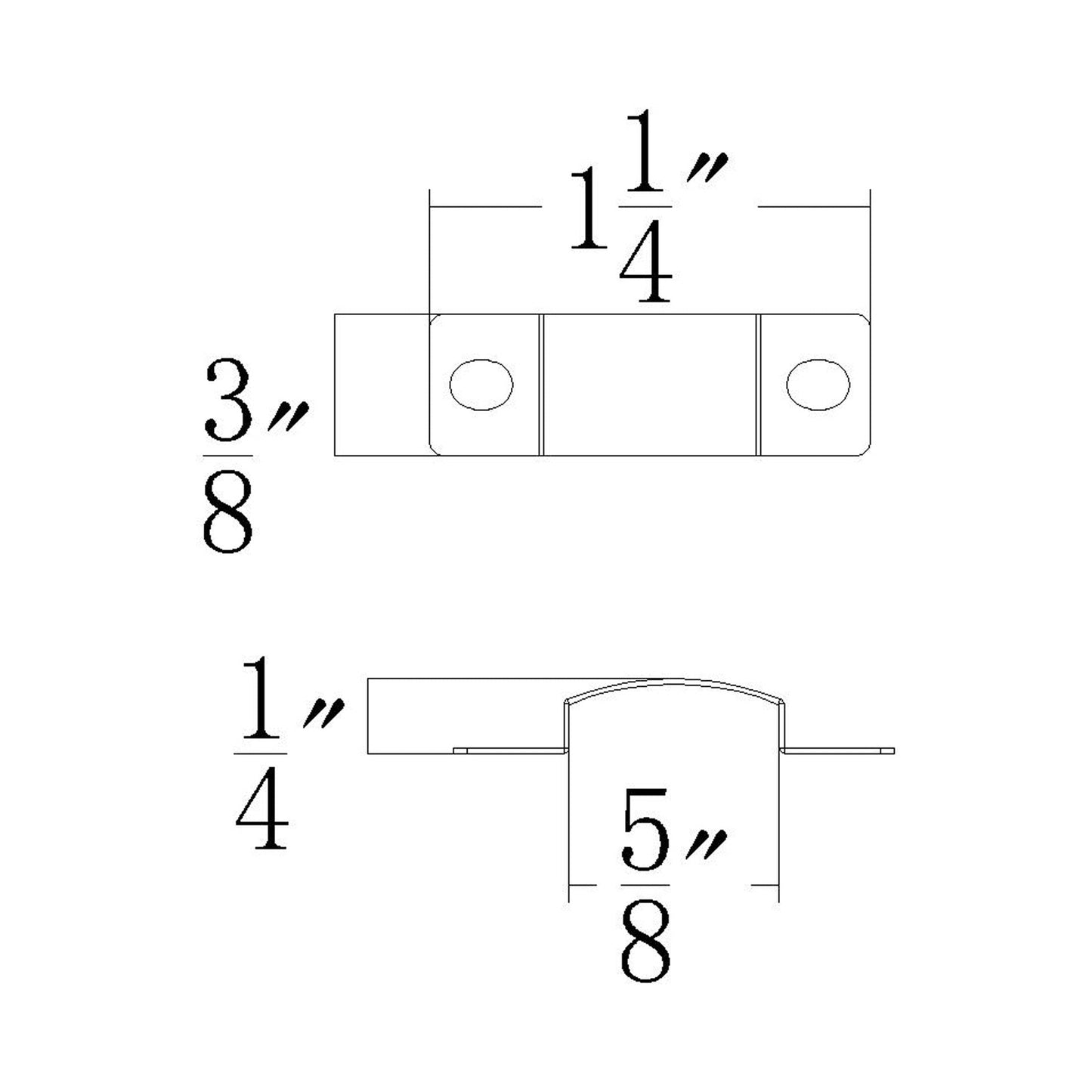 InvisiLED® Outdoor Pro+ RGBWW 12V Landscape Surface Mount Clips - line drawing.