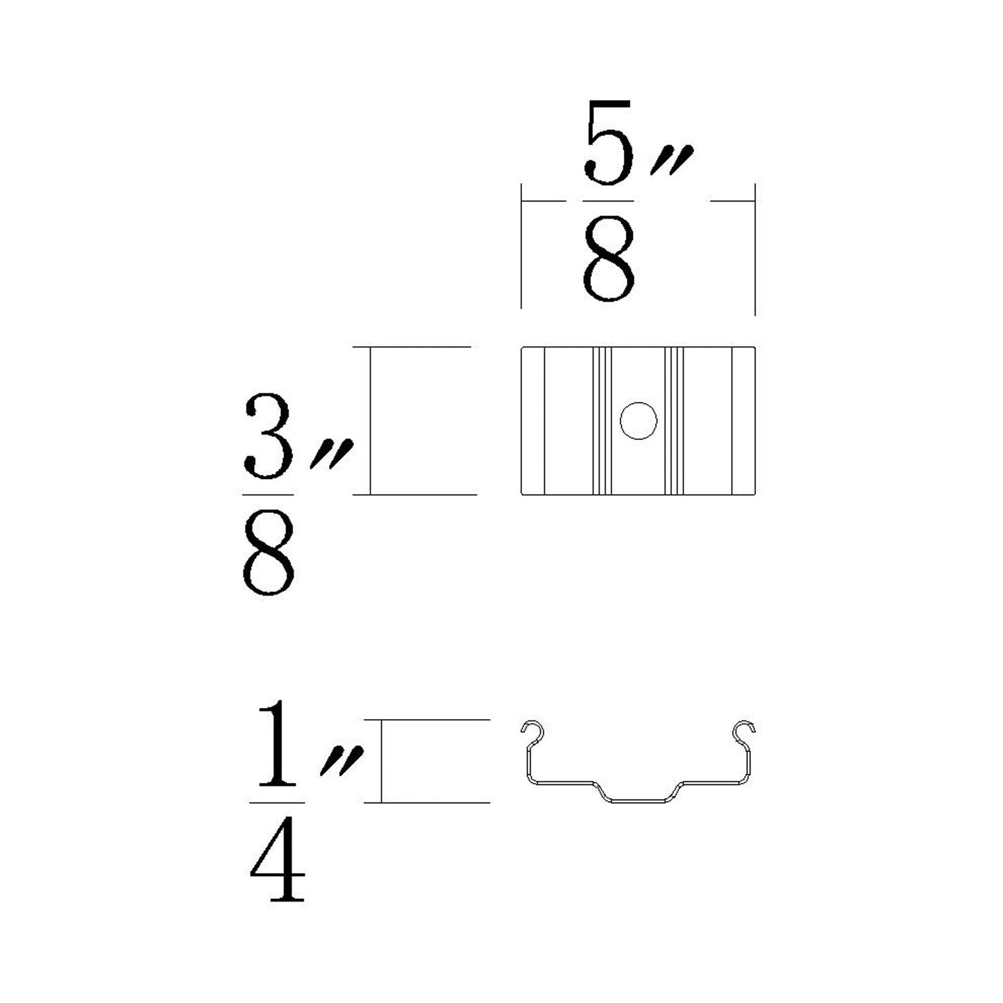 InvisiLED® Outdoor Pro+ RGBWW 12V Landscape Underside Mounting Clips - line drawing.