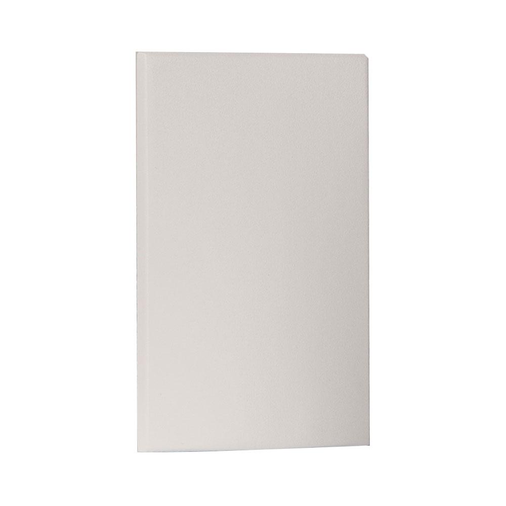 Rectangle Vertical LED Step / Wall Light in White on Aluminum.