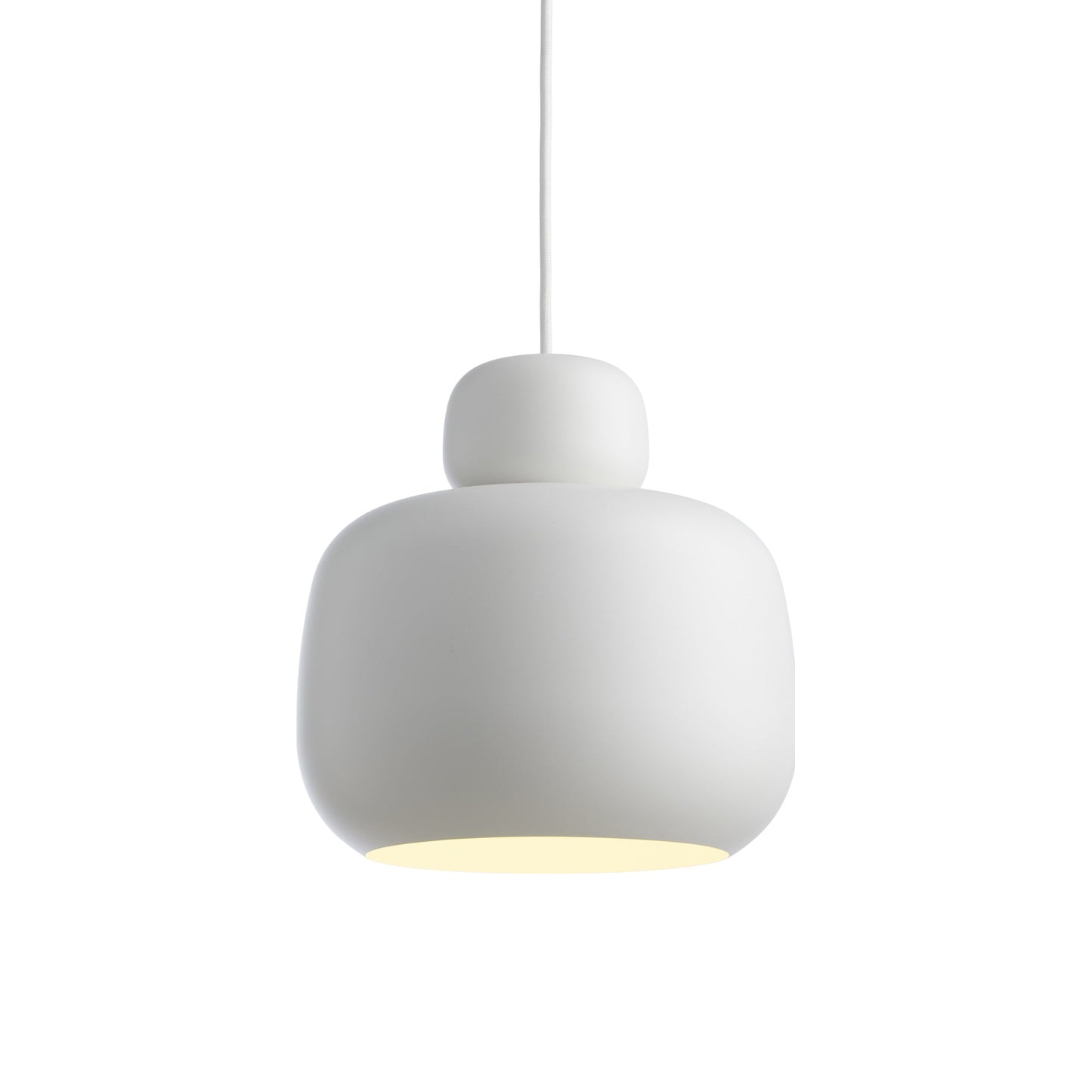 Stone Pendant Light in White (Large).