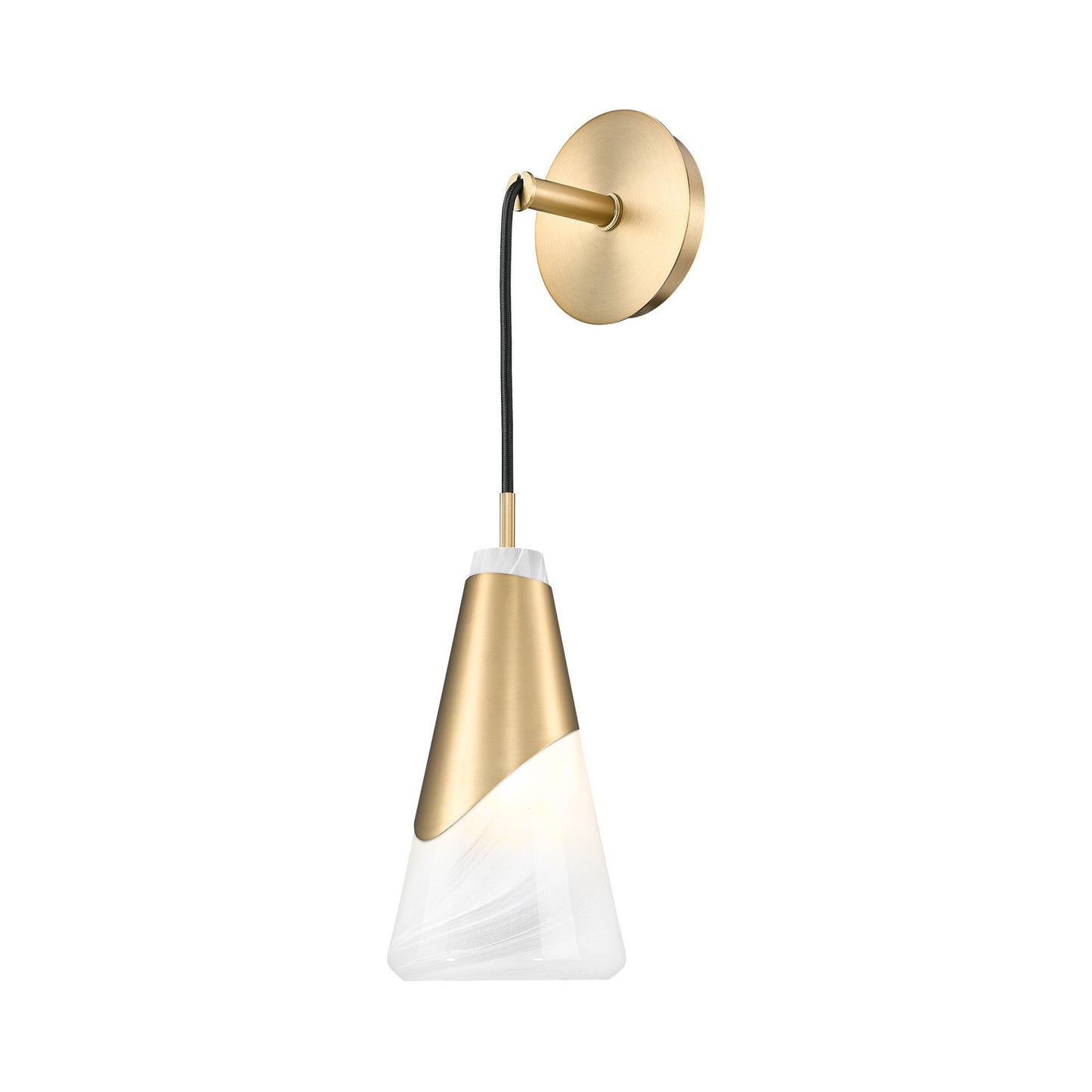 Aimie Wall Light in Modern Gold.