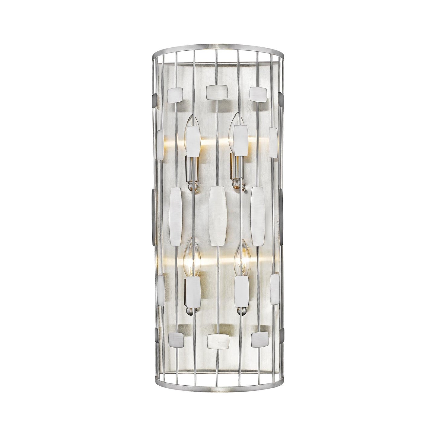 Almet Wall Light in Brushed Nickel.