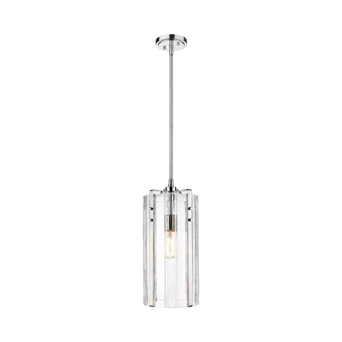 Alverton Pendant Light in Polished Nickel (8-Inch).