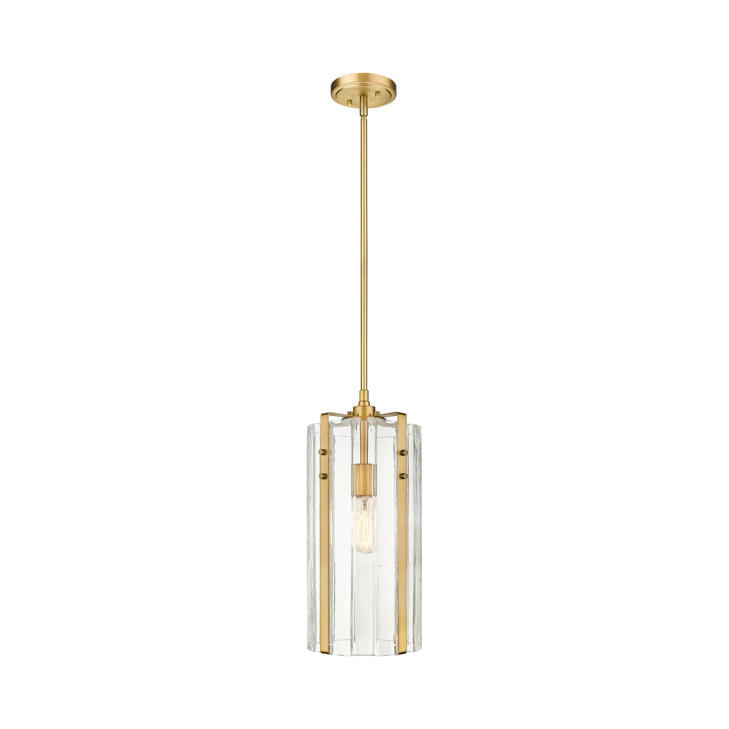 Alverton Pendant Light in Rubbed Brass (8-Inch).