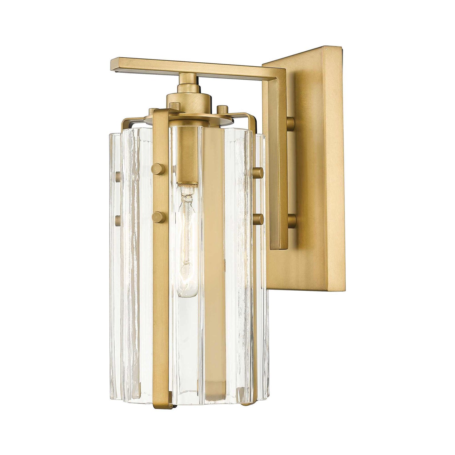 Alverton Wall Light in Rubbed Brass.