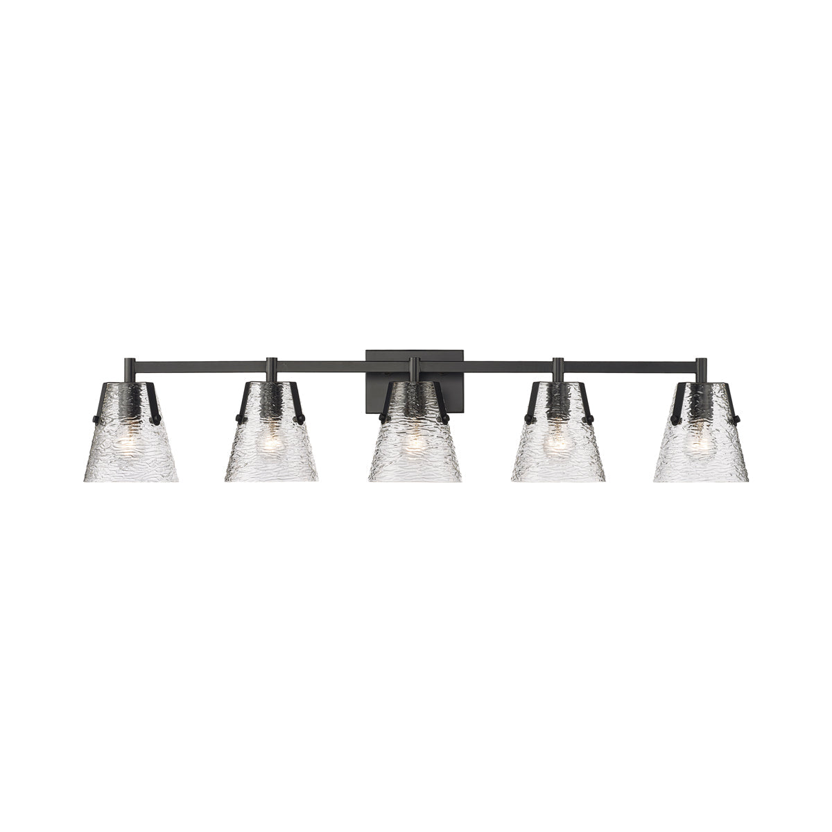Analia Bath Vanity Light in Matte Black (5-Light).