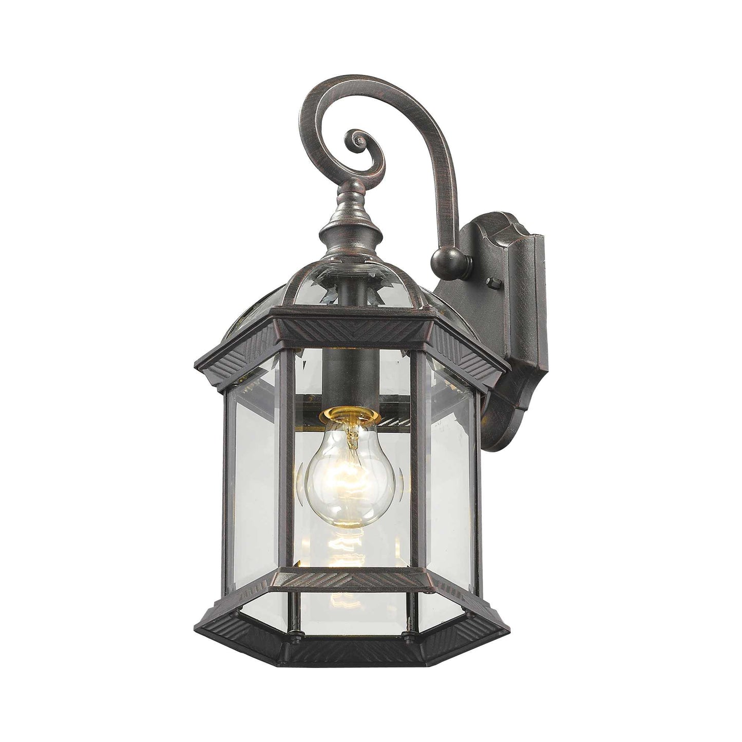 Annex Outdoor Wall Light in Rust.