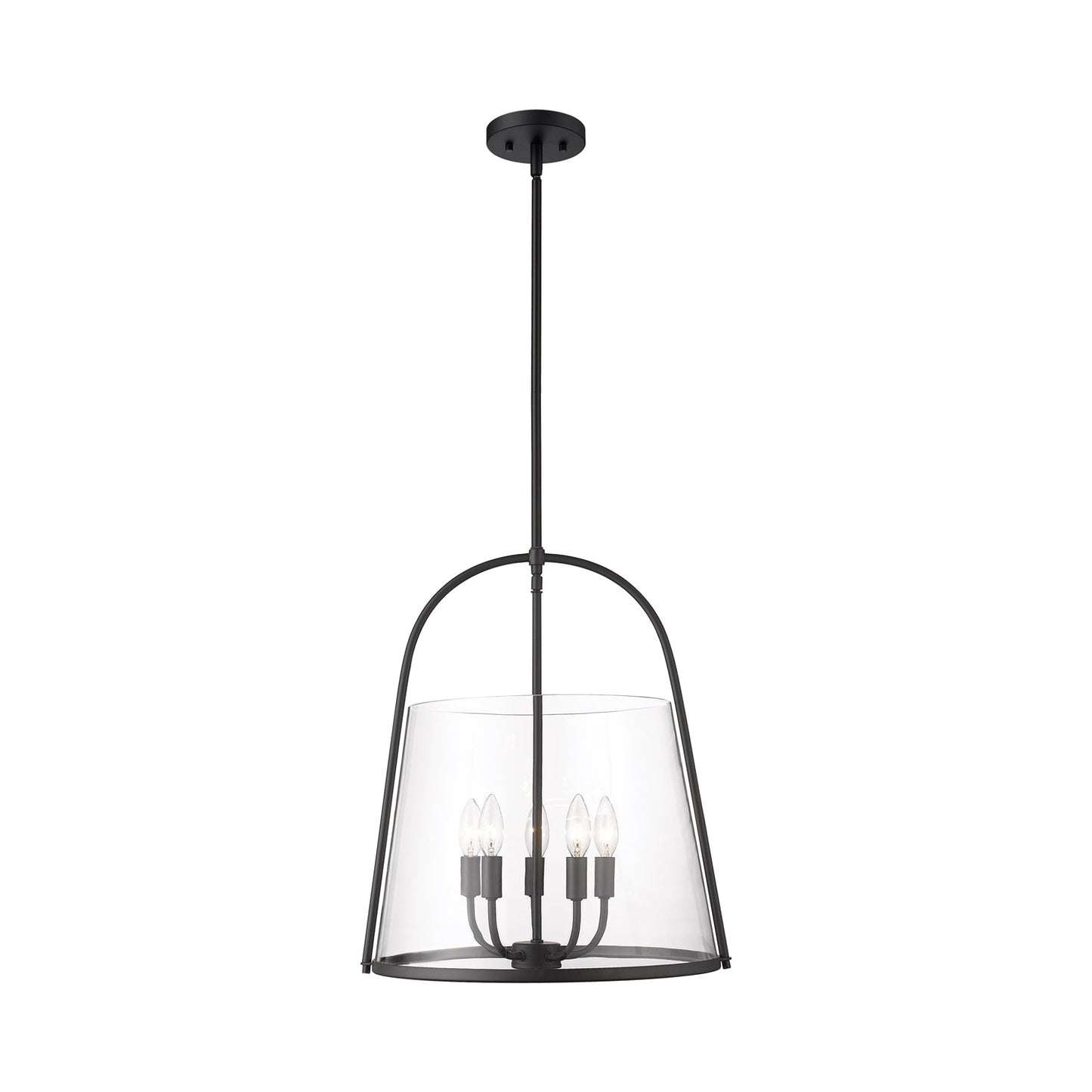 Archis Pendant Light in Matte Black (5-Light).
