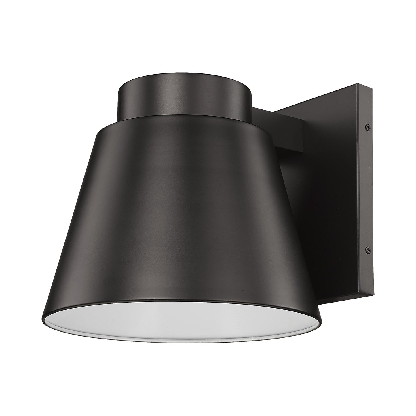 Asher Outdoor LED Wall Light in Rubbed Bronze (12-Inch).