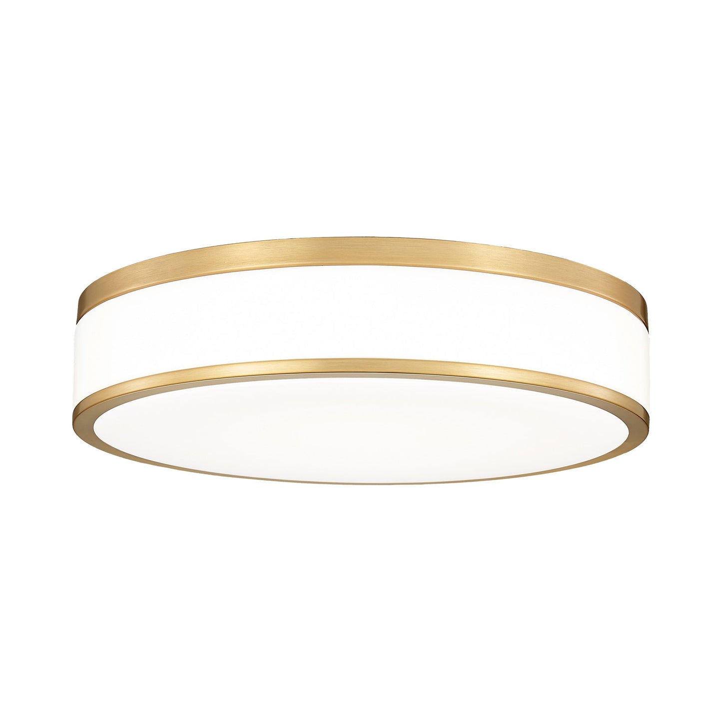 Ballord LED Flush Mount Ceiling Light in Modern Gold (16-Inch).