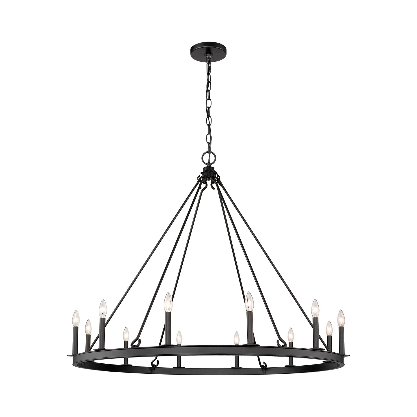 Barclay Chandelier in Matte Black (12-Light).