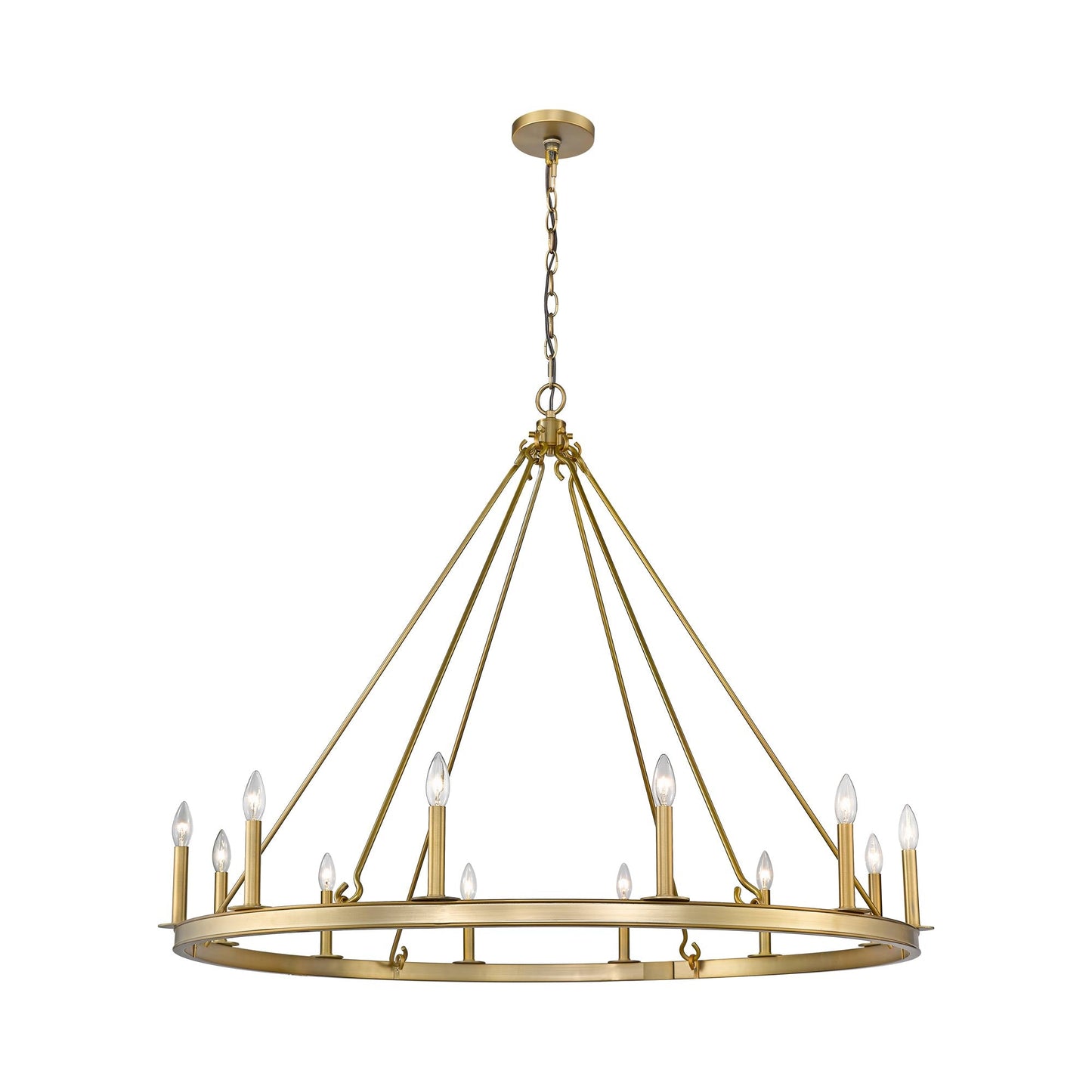Barclay Chandelier in Olde Brass (12-Light).