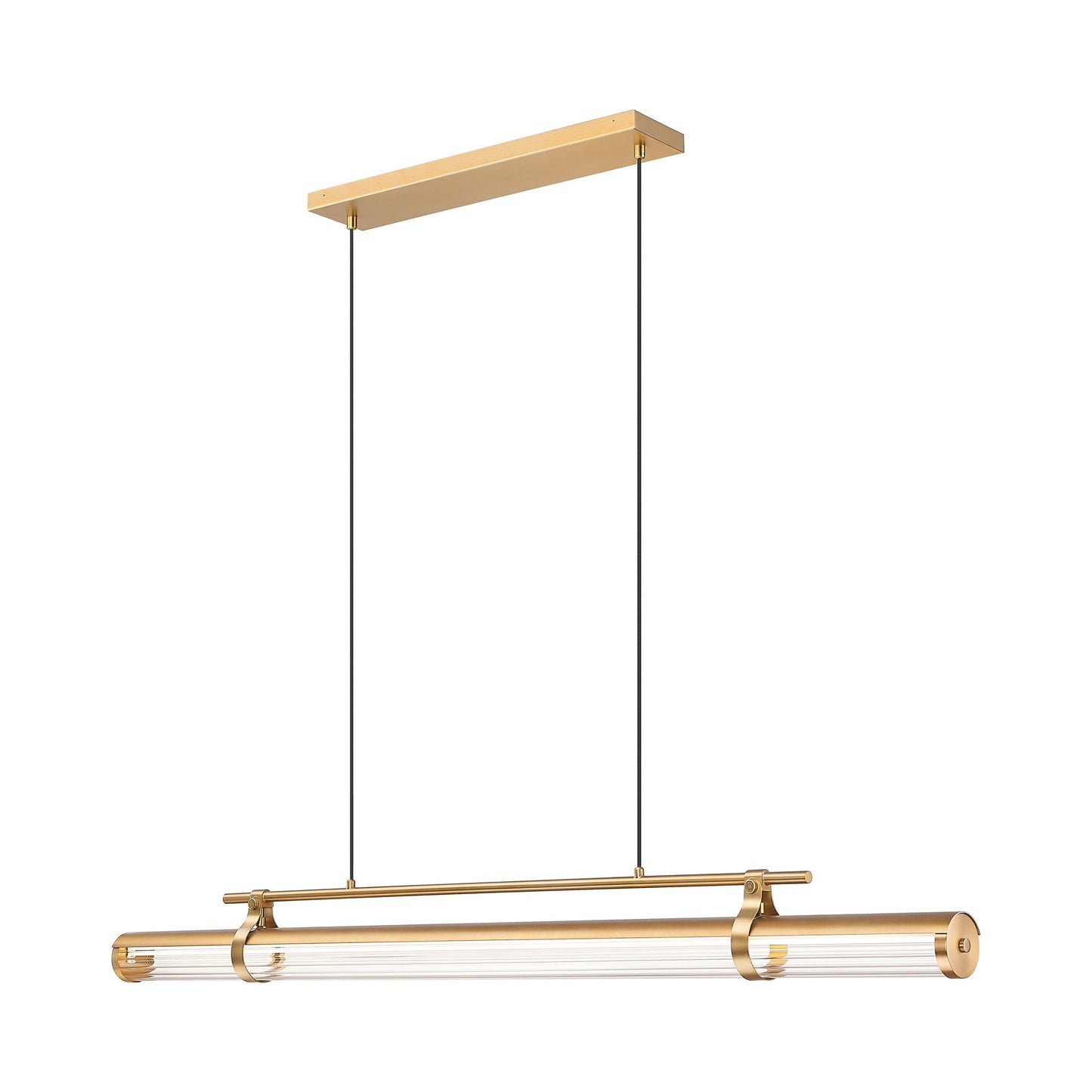 Benoit Linear LED Chandelier in Modern Gold (56-Inch).
