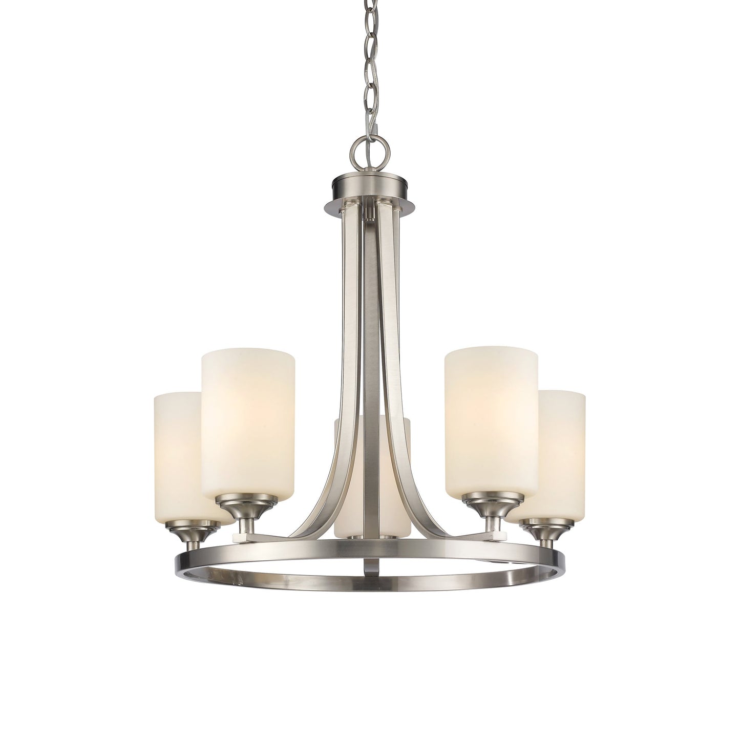 Bordeaux Chandelier in Brushed Nickel (5-Light).