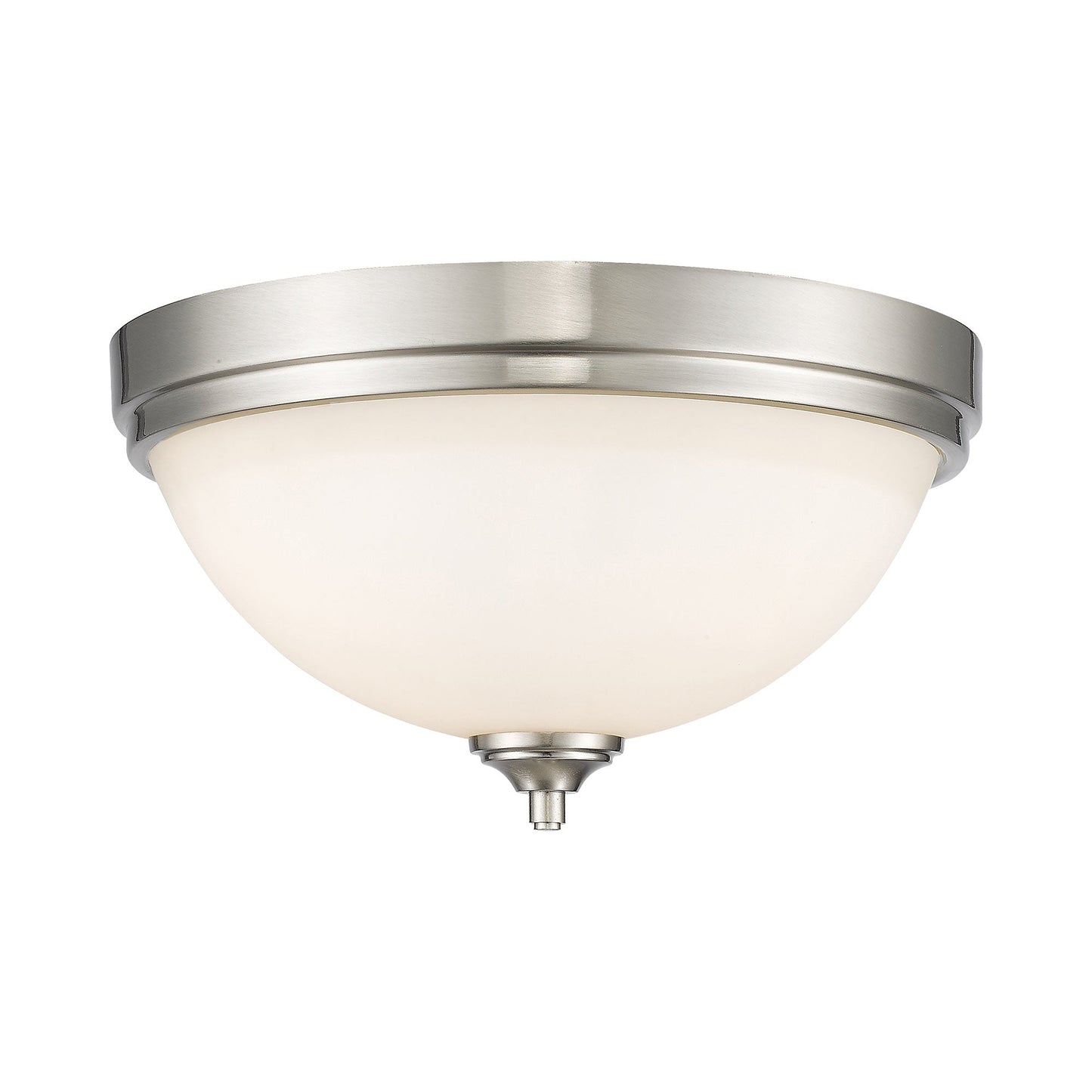 Bordeaux Flush Mount Ceiling Light in Brushed Nickel (15-Inch).