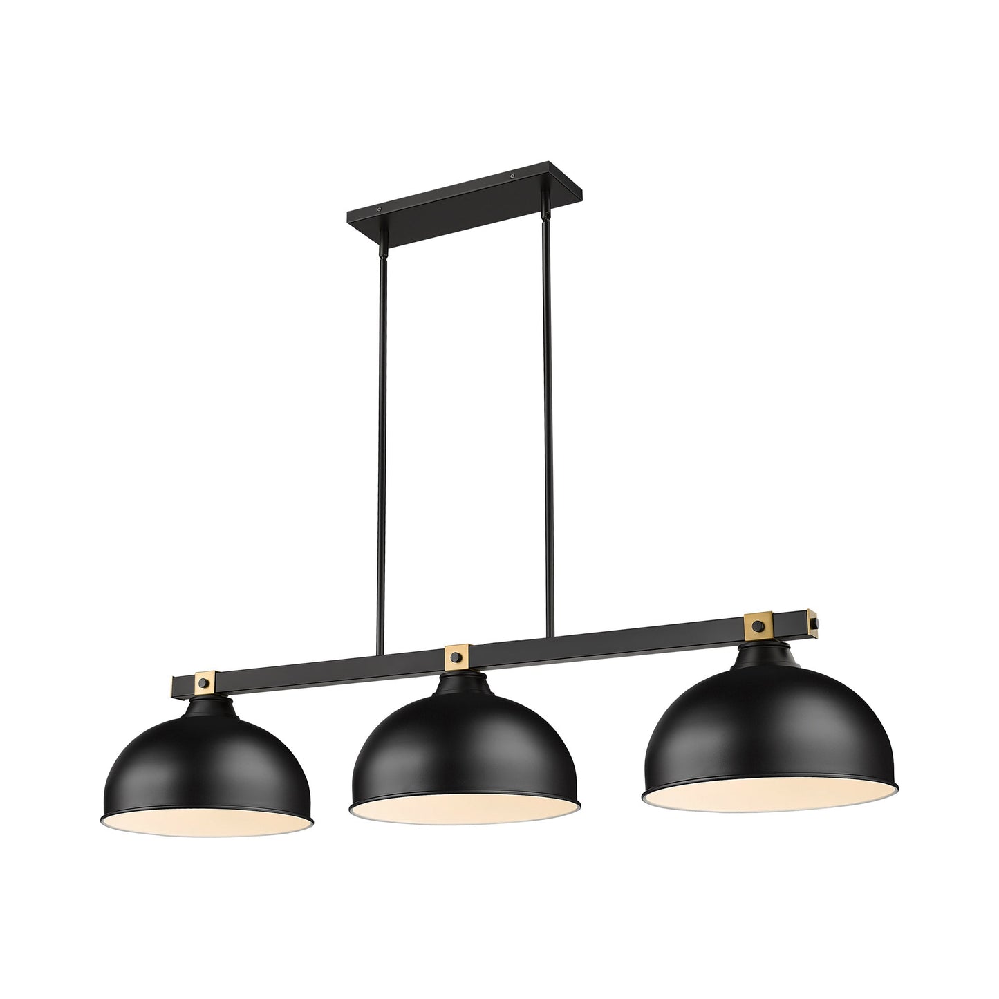 Bronte Dome Billiard Pendant Light in Matte Black (9.75-Inch).