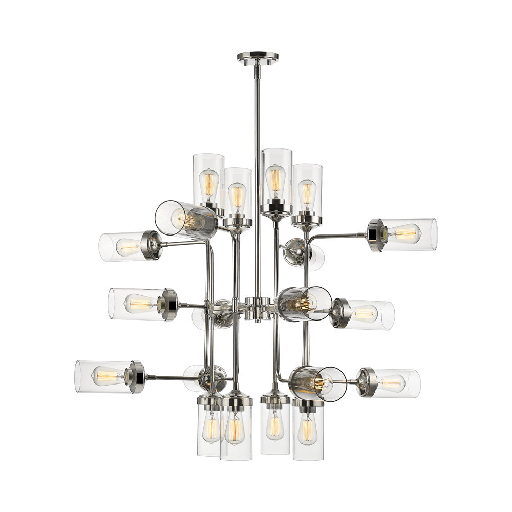 Calliope Chandelier in Polished Nickel (20-Light).