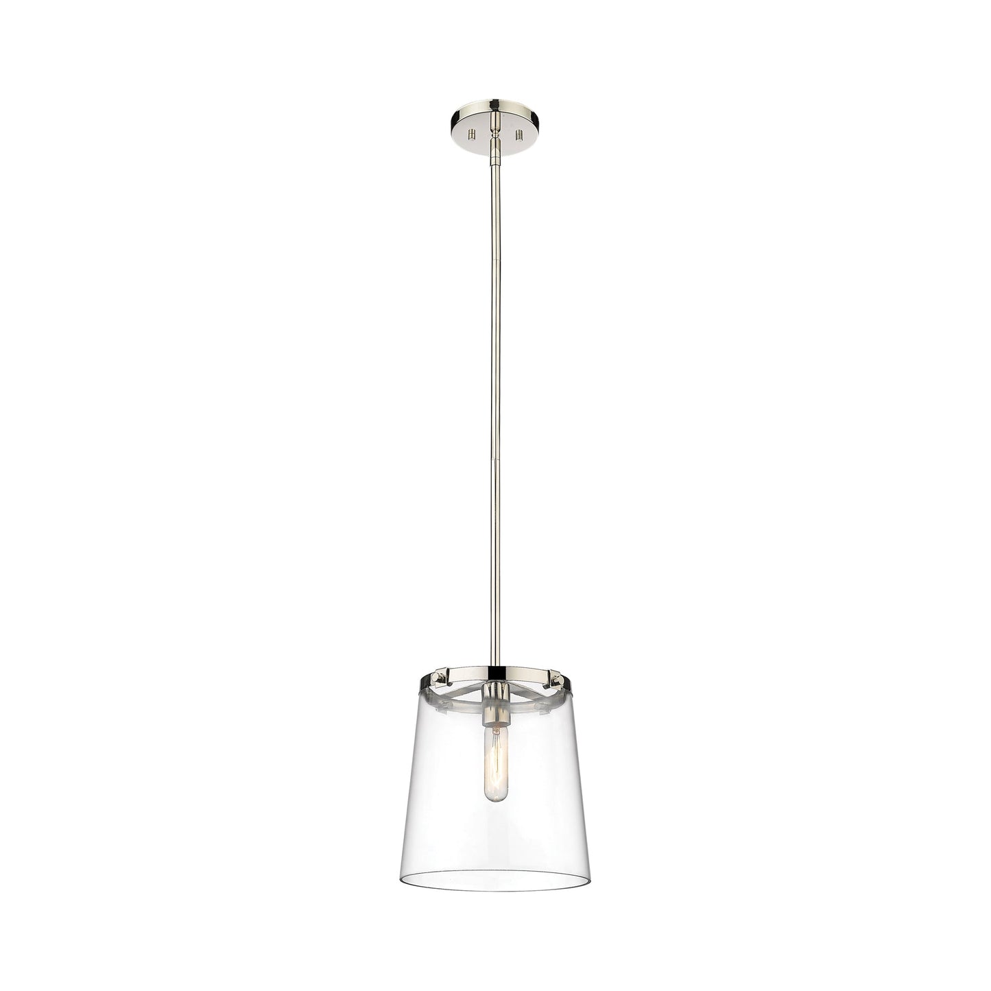 Callista Pendant Light in Polished Nickel (10-Inch).