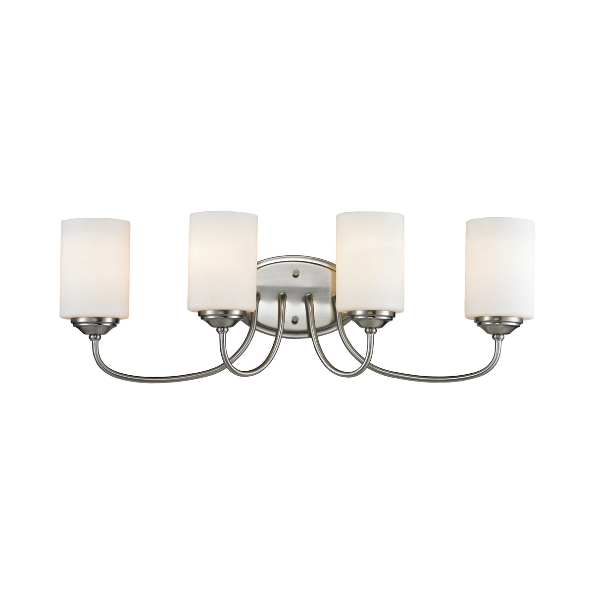 Cardinal Bath Vanity Light in Brushed Nickel (4-Light).