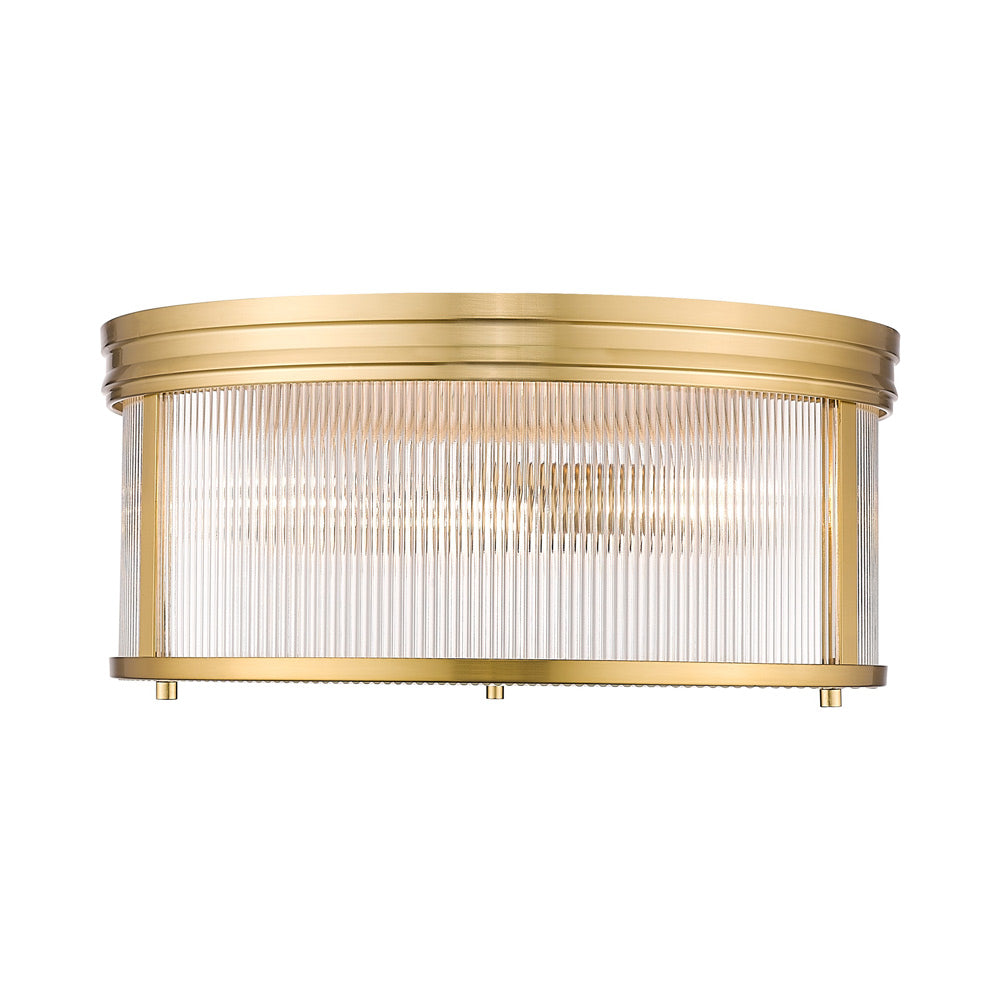 Carnaby Flush Mount Ceiling Light in Modern Gold (18-Inch).