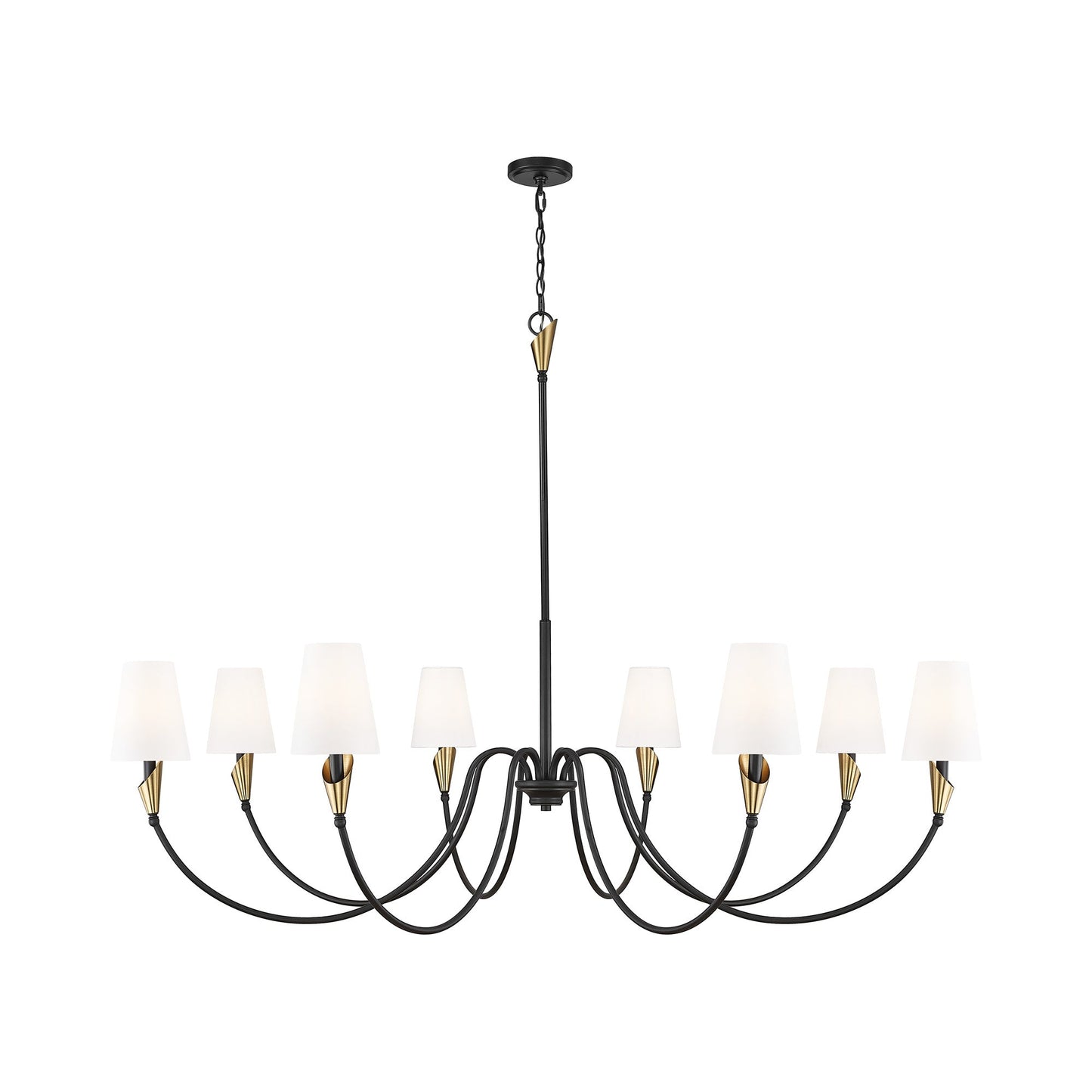 Claudelle Chandelier in Modern Gold (65-Inch).