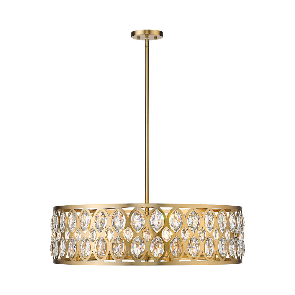 Dealey Chandelier in Heirloom Brass (8-Light).