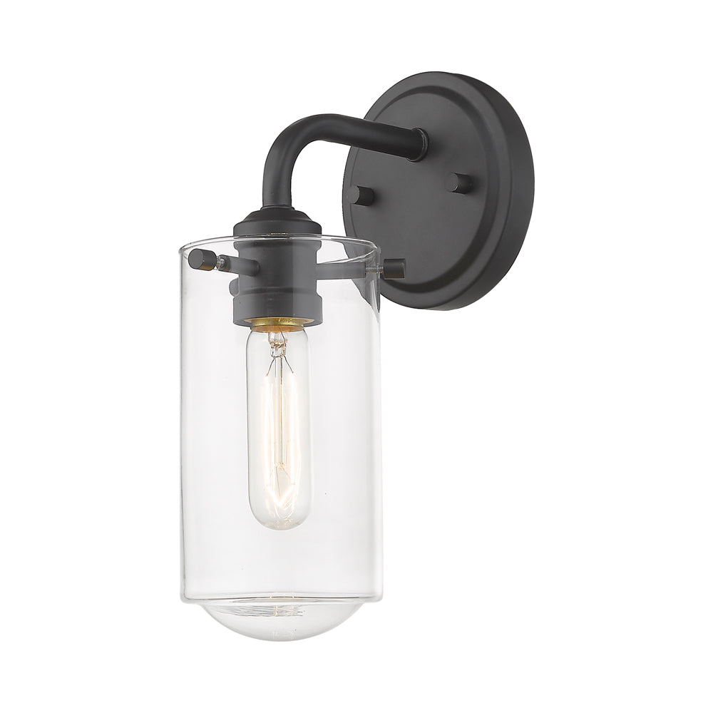 Delaney Bath Wall Light in Matte Black.