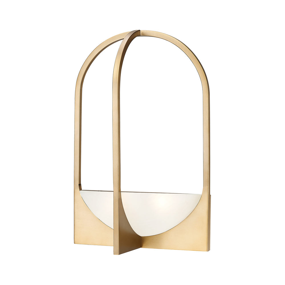 Devon Wall Light in Modern Gold.