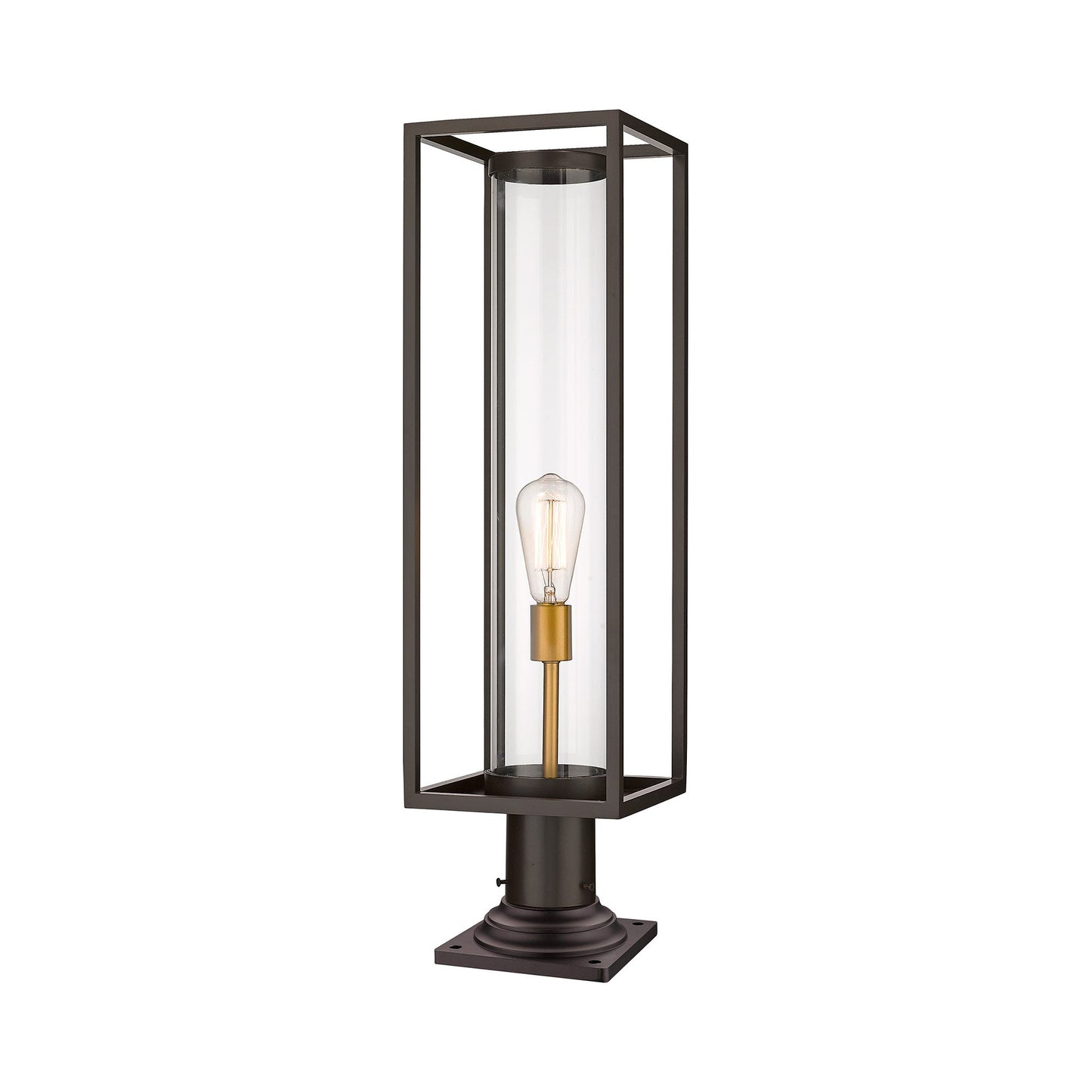 Dunbroch 533PM Outdoor Pier Mount Light in Deep Bronze/Outdoor Brass (29.5-Inch).