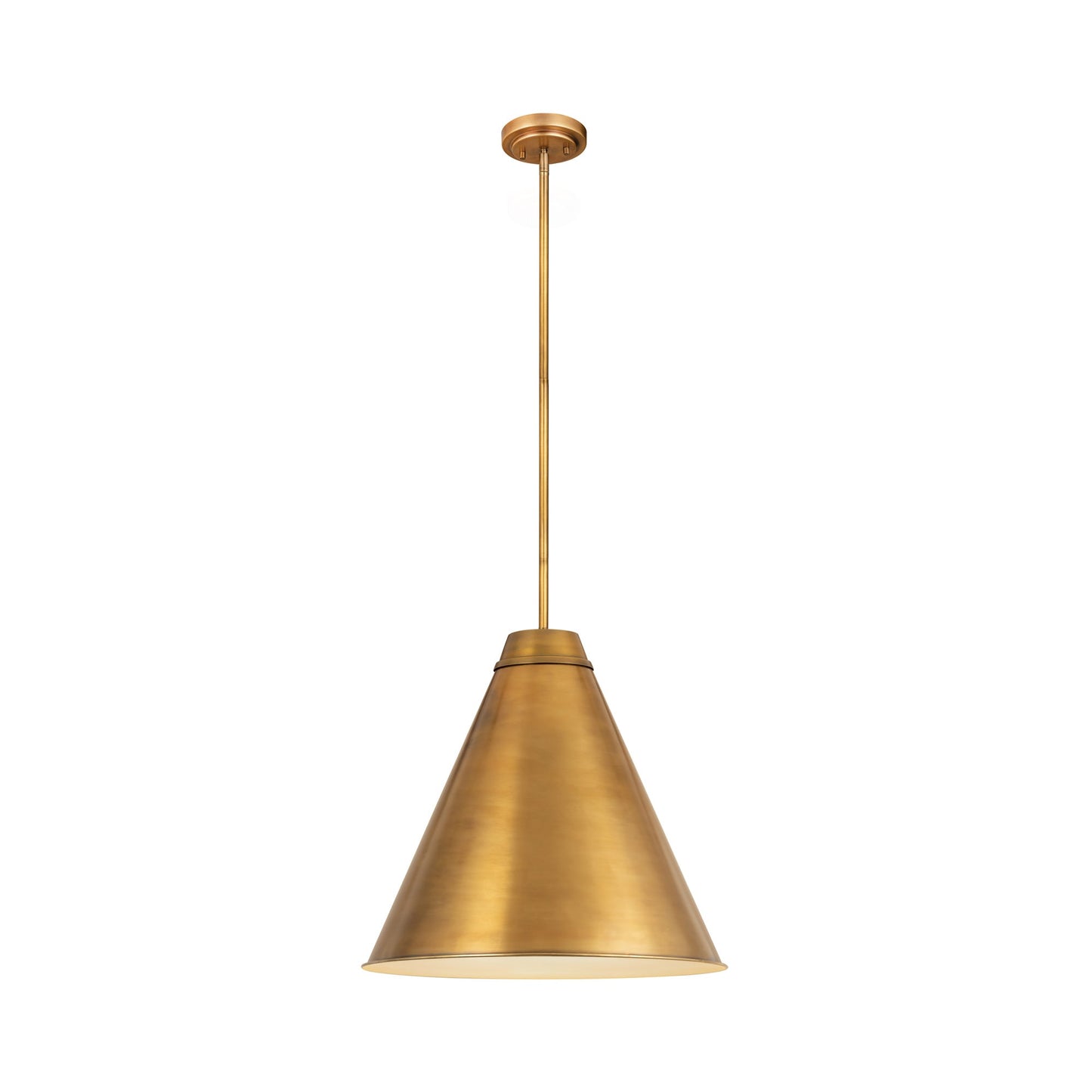 Eaton Pendant Light in Rubbed Brass (24-Inch).