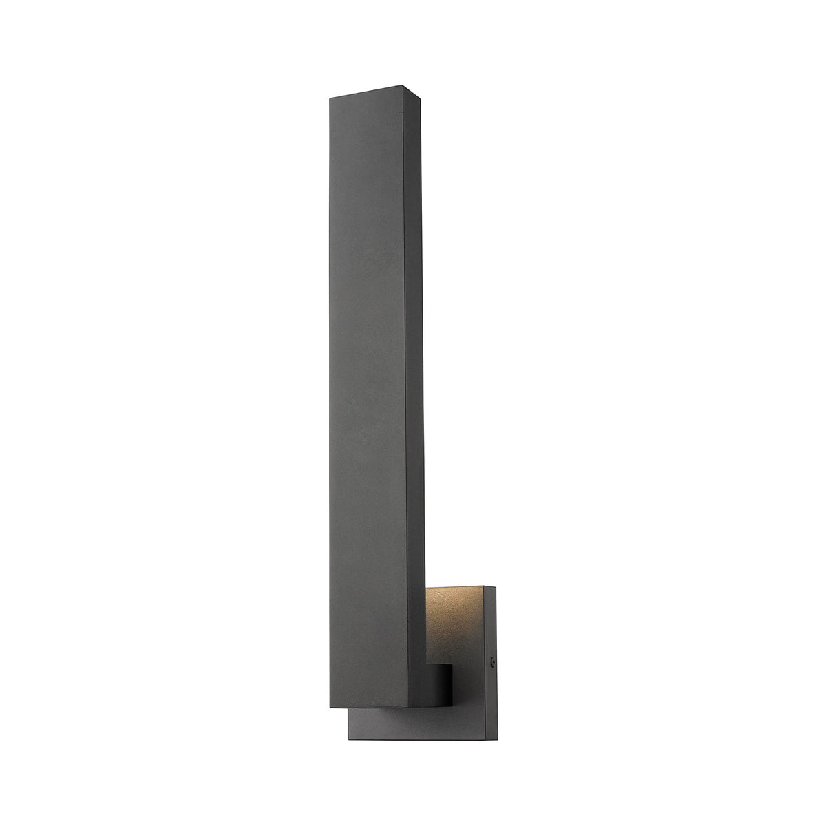 Edge Outdoor LED Rectangle Wall Light in Black (2-Light).