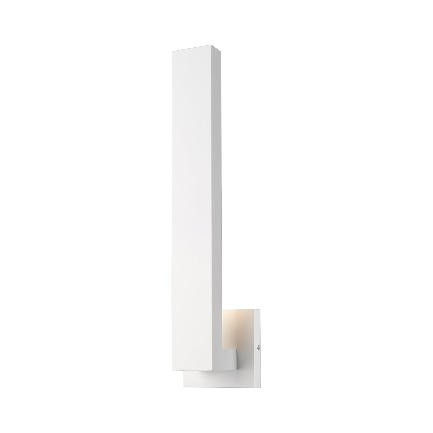 Edge Outdoor LED Rectangle Wall Light in White (2-Light).