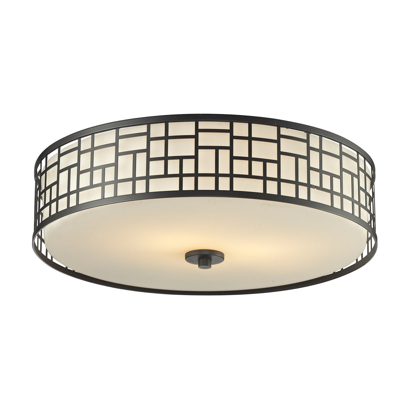 Elea Flush Mount Ceiling Light in Bronze (20.5-Inch).