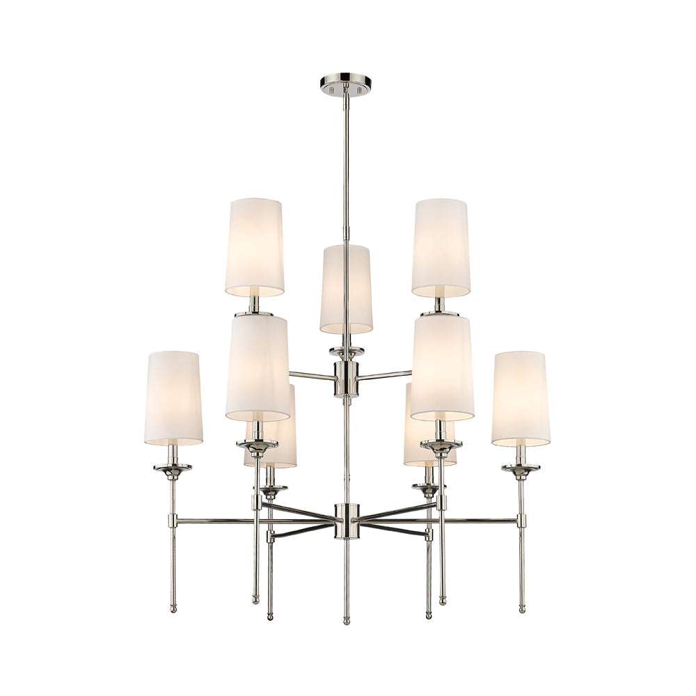 Emily Chandelier in Polished Nickel (9-Light).