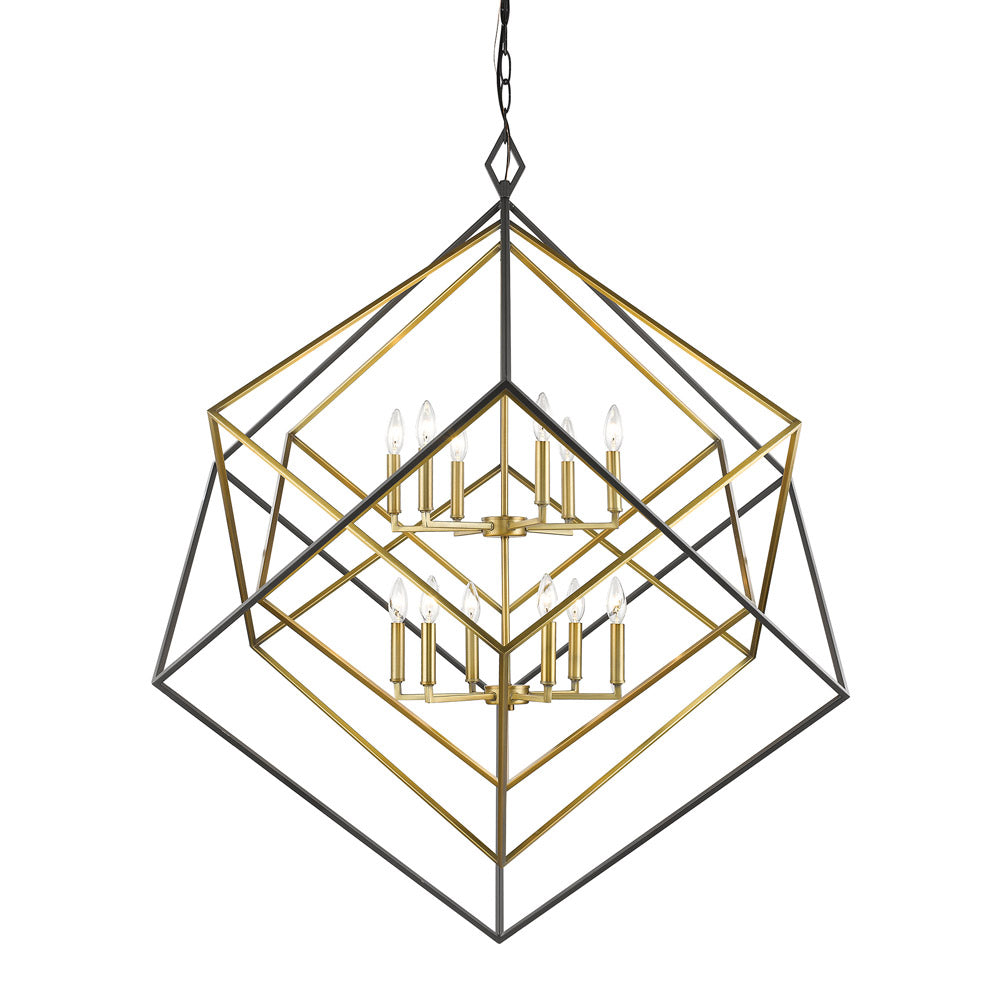 Euclid Chandelier in Olde Brass/Bronze (12-Light).