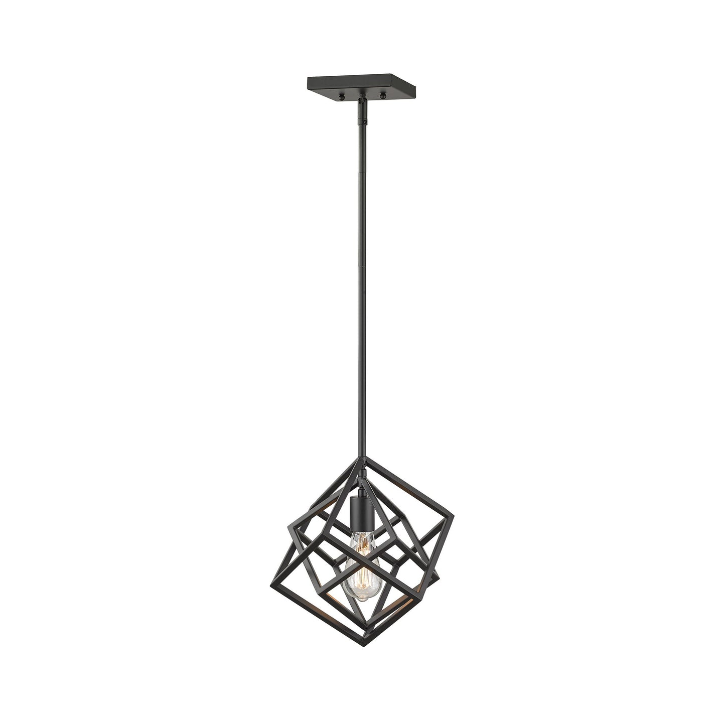 Euclid Pendant Light in Matte Black.