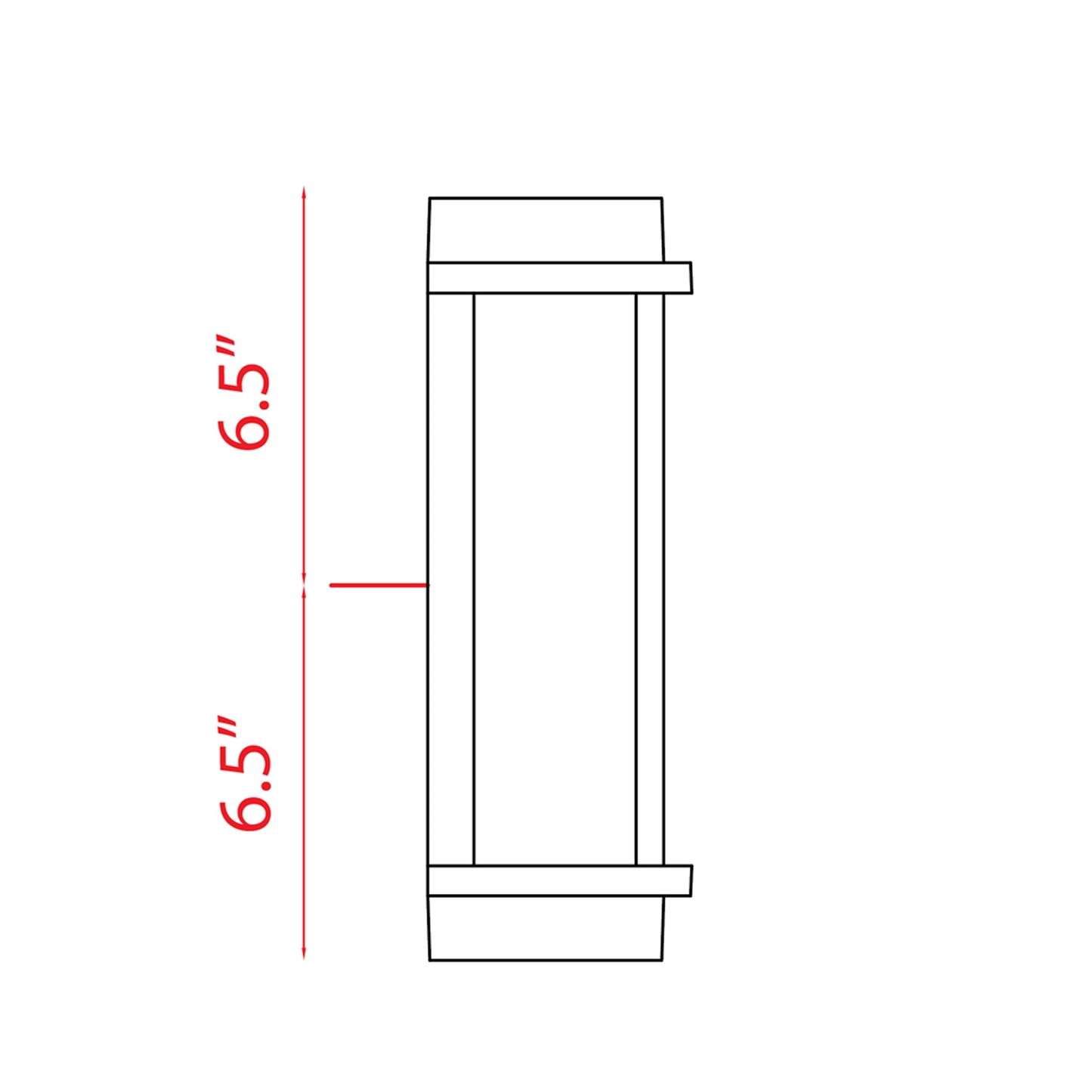 Fallow Outdoor Wall Light - line drawing.