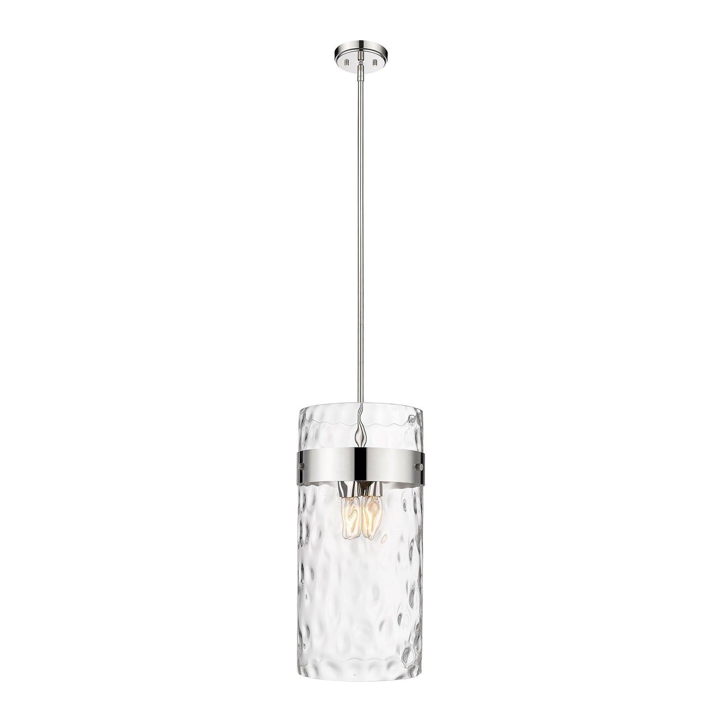 Fontaine Pendant Light in Polished Nickel (12.75-Inch).