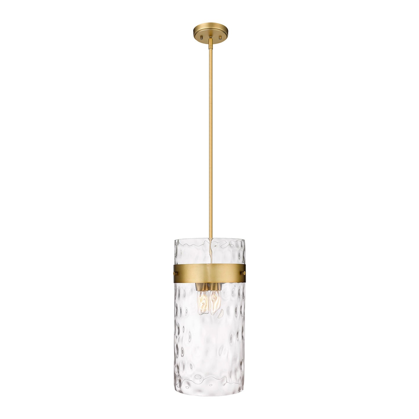 Fontaine Pendant Light in Rubbed Brass (12.75-Inch).