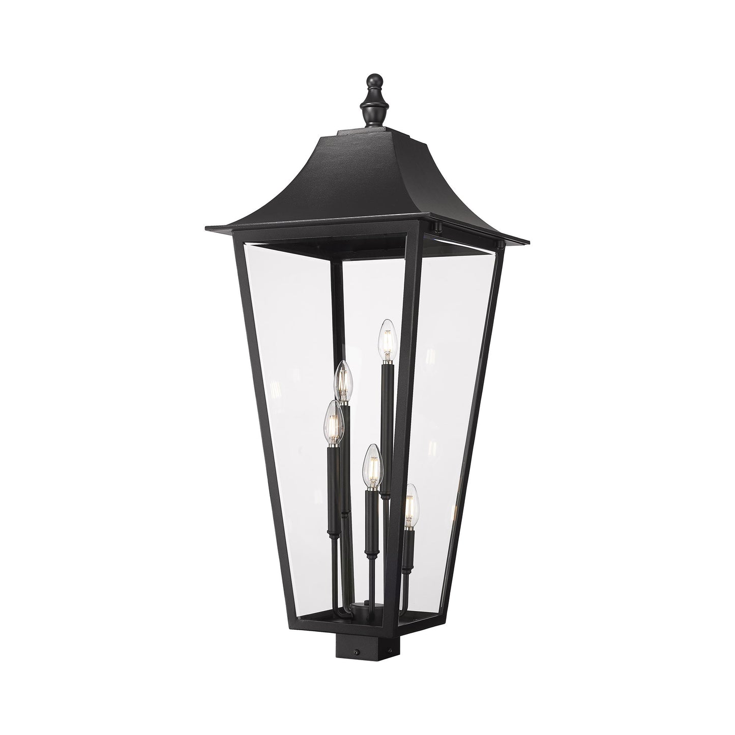 Gannon Outdoor Sloped Top Post Light (Square Post Mount/16-Inch).