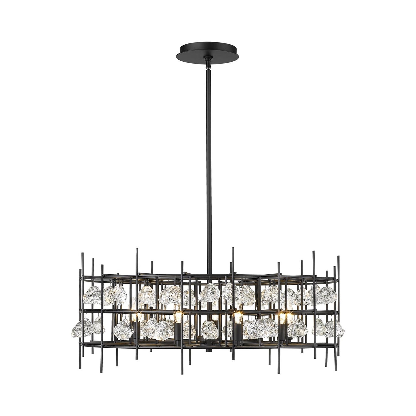 Garroway Chandelier in Matte Black (9-Light).