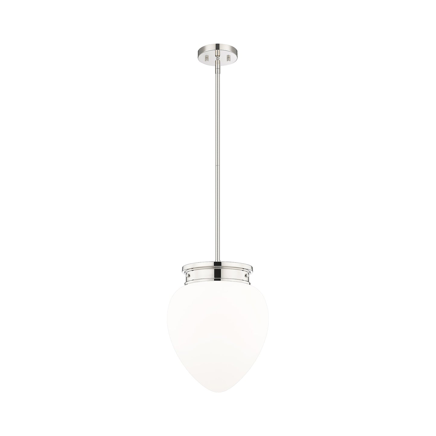 Gideon Pendant Light in Polished Nickel (12.3-Inch).